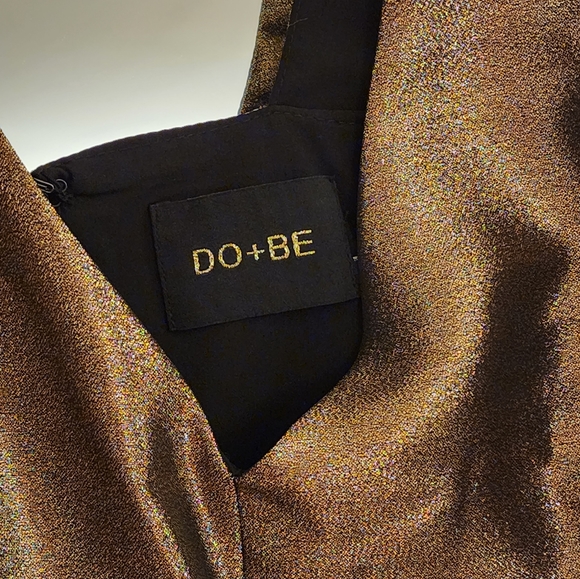 Do+Be Gold Copper Cut-out Mini Dress - Picture 3 of 4